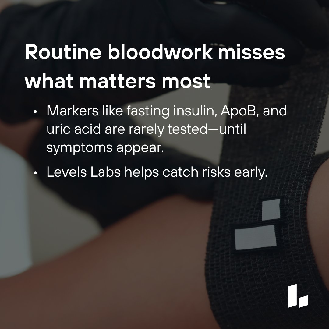 Levels's tweet image. Levels now offers comprehensive testing (of more than 100 markers).
🩸 Yes, you can get routine bloodwork at your doctor’s office. But what’s offered will depend on several factors. Levels skips the gatekeeping.
Unlock more at levels.link/labs
#levelshealth #biomarkers