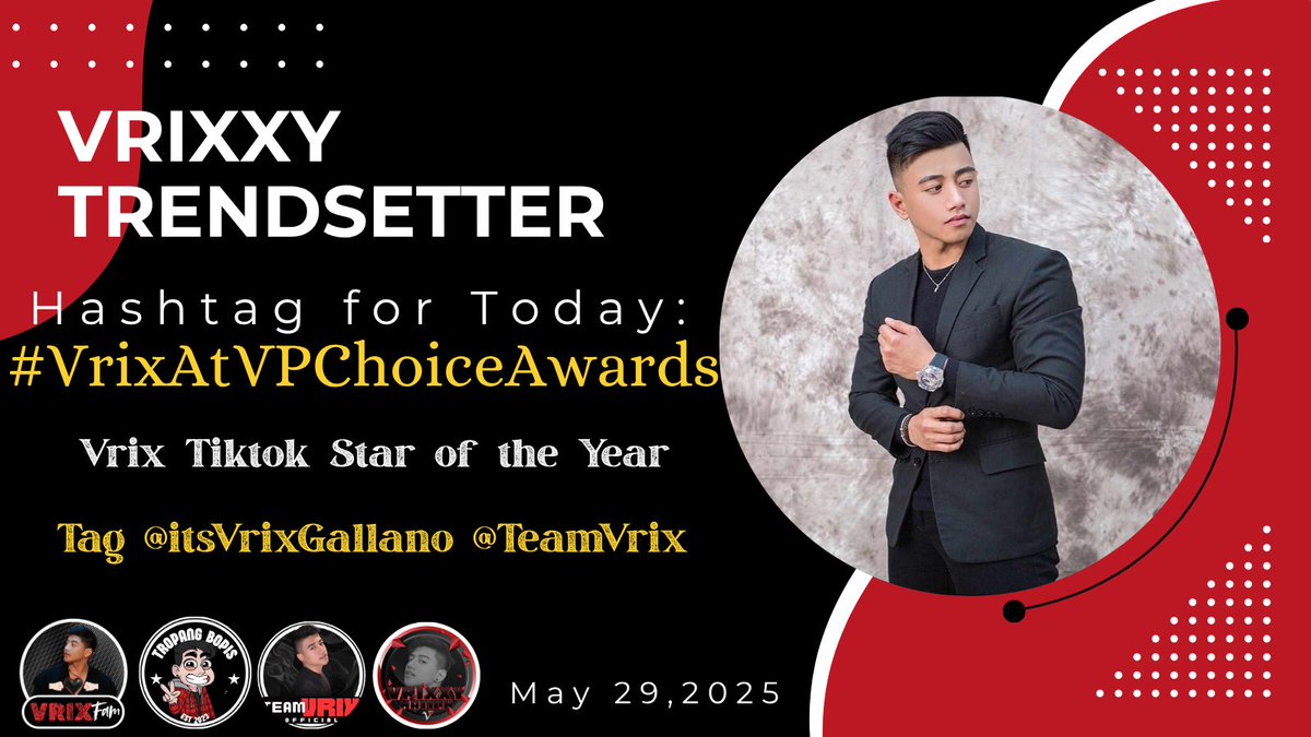 TeamVrix's tweet photo. Twitter Party starts now!

Here are the reminders:
• Tweet with atleast three words.
• Strictly no emojis, all caps and number
• Engage with each other and enjoy!

Tweet now with our official Tagline and Hashtag:

Vrix Tiktok Star of the Year
#VrixAtVPChoiceAwards https://t.co/XsSbplxssJ
