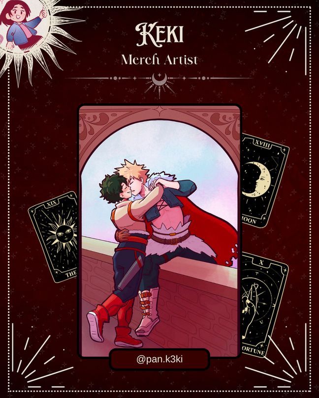 🔮 𝐂𝐎𝐍𝐓𝐑𝐈𝐁𝐔𝐓𝐎𝐑 𝐒𝐏𝐎𝐓𝐋𝐈𝐆𝐇𝐓 🔮

𝑫𝒊𝒗𝒊𝒏𝒆𝒓: @/pan.k3ki (on insta)
𝑹𝒐𝒍𝒆: Merch Artist
𝑻𝒂𝒓𝒐𝒕 𝑪𝒂𝒓𝒅: The Star

“As a fan of anything star themed I really like its meaning of hope and strength. That I should not give up even when I fail. :]"