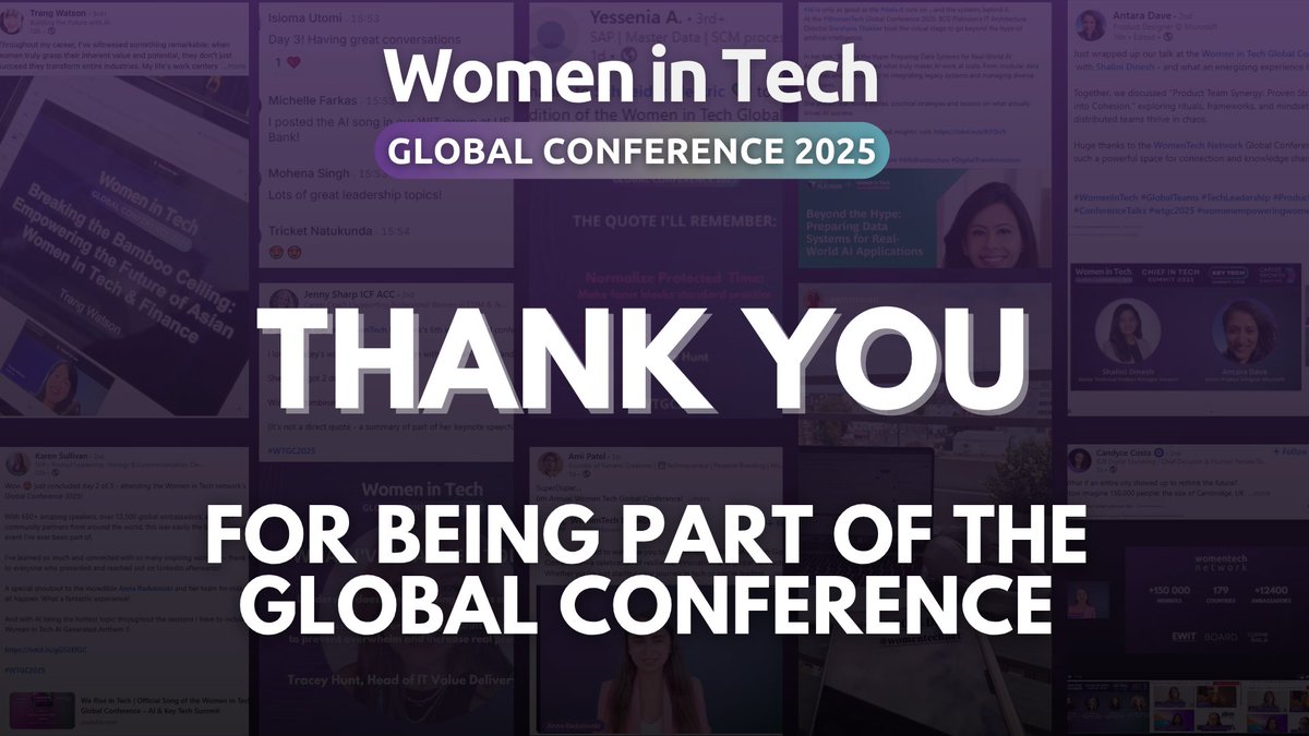 💜 Thank You for Making #WTGC2025 Unforgettable!

Thank you to our incredible community of speakers, attendees, sponsors, community partners, chapter leaders, and ambassadors.

Full recap here: womentech.net/blog/women-in-…