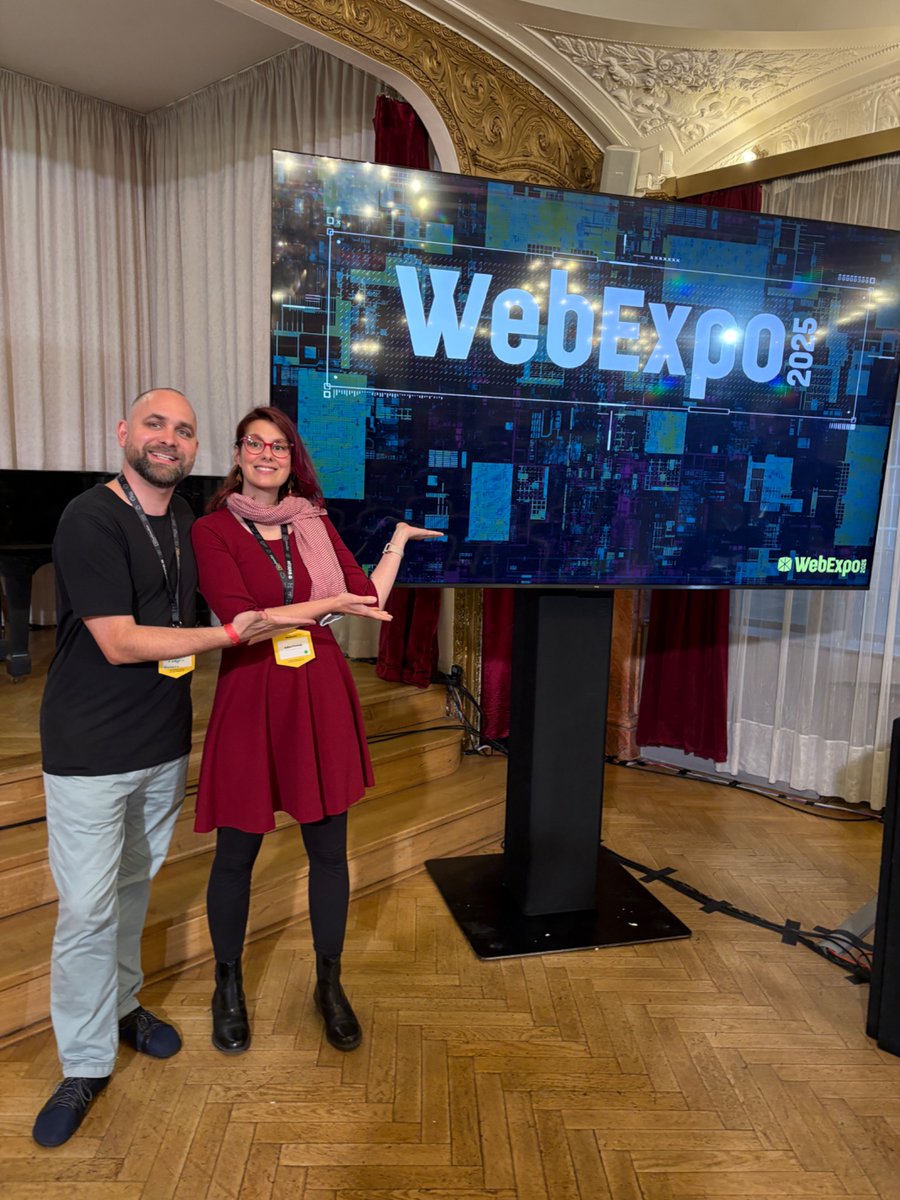 #Webexpo The first day was a blast, thank you <a href="/TomKout/">Tomáš Kout</a> for the fourth year MCing together and <a href="/webexpo/">WebExpo Conference - May 27-29, 2026</a> for having us! See you on the party!!!