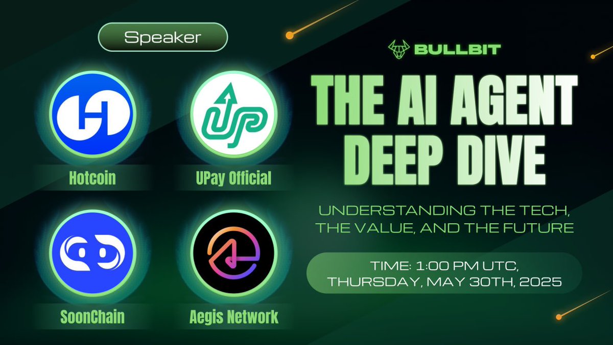🎙 DeFAI Roundtable (Week 3): The AI Agent Deep Dive – Understanding the Tech, the Value, and the Future

BullBit continues the DeFAI Roundtable series with a special focus on AI Agents - diving into the tech, the vision, and what makes them the next leap in decentralized