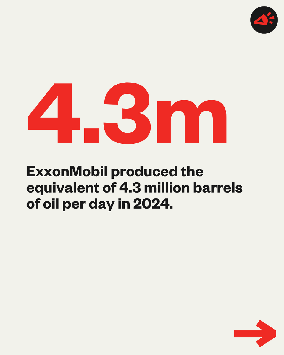 Global_Witness's tweet image. 2024: Hottest year ever.
Chevron just hit record production.
Exxon hit its highest in over a decade.
They’re fuelling the crisis they claim to fix.
It’s time for governments to make polluters pay.
#ClimateCrisis #AGM2025 #Exxon #Chevron
