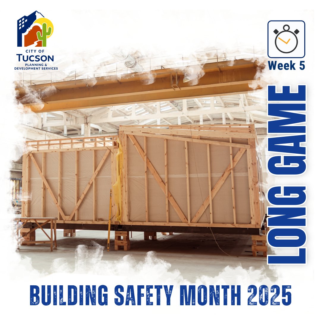 ⏰ Building safety is a year-round concern⏰ Modern codes add &lt;1% to construction costs while dramatically improving safety &amp; reducing long-term expenses. Off-site construction offers faster, cost-effective solutions.

Learn more: tucsonpdsd.info/BSM2025 #BuildingSafetyMonth2025