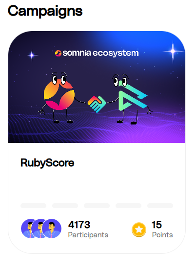 0xSofiya's tweet photo. More transparency in @Somnia_Network, a new quest is now live!

@rubyscore_io  is integrating into the ecosystem to track real user contributions:
🔍 Analyze your on-chain activity
📈 Monitor your progress
🌟 Build your personal reputation https://t.co/psL92V6iUE