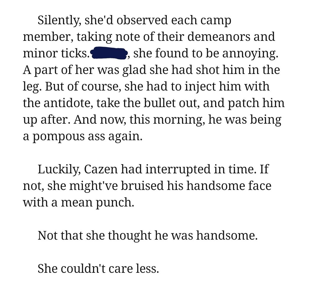 hehehe i love annoyance to lovers sm (context she shot him with a poisoned bullet)