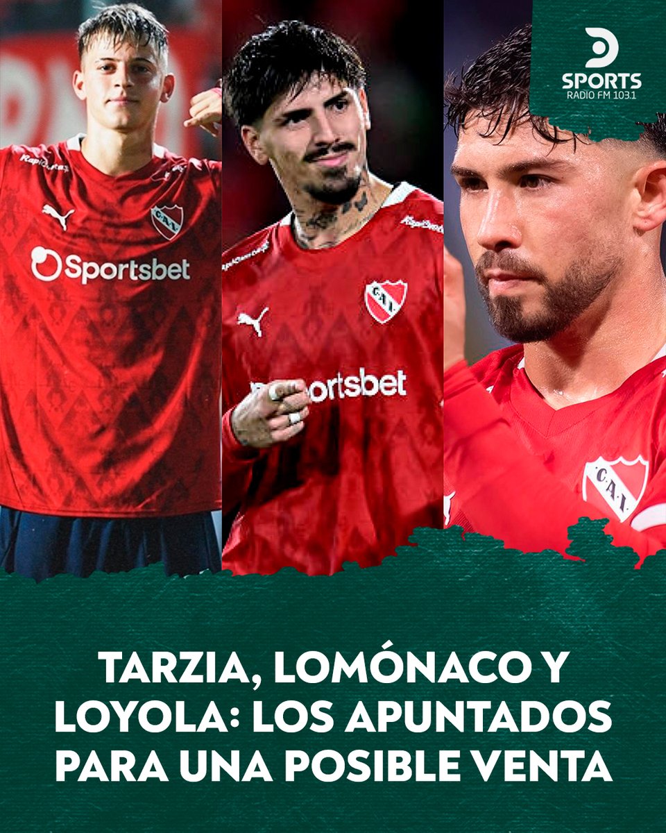 DSports Radio 103.1 FM (@dsportsradio) on Twitter photo 🤔 🔴 ¿SE VAN DE INDEPENDIENTE?
El equipo de Vaccari podría tener varias bajas en el próximo mercado de pases, ya que vendrían en busca de tres piezas fundamentales: Diego Tarzia, Kevin Lomónaco y Felipe Loyola.
ℹ️ Lo contó <a href="/Facusanches9/">Facu Sanches</a>
📻DSPORTS Radio FM 103.1 🤔 🔴 ¿SE VAN DE INDEPENDIENTE?
El equipo de Vaccari podría tener varias bajas en el próximo mercado de pases, ya que vendrían en busca de tres piezas fundamentales: Diego Tarzia, Kevin Lomónaco y Felipe Loyola.
ℹ️ Lo contó <a href="/Facusanches9/">Facu Sanches</a>
📻DSPORTS Radio FM 103.1