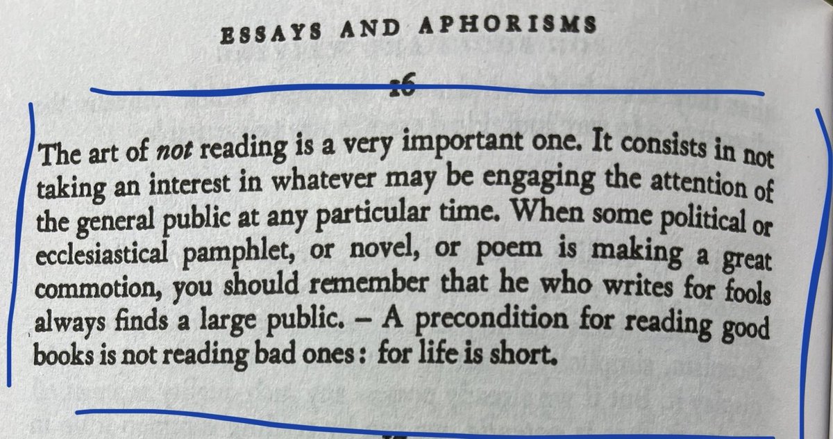 Schopenhauer wrote this paragraph 150+ years ago, and it’s still true