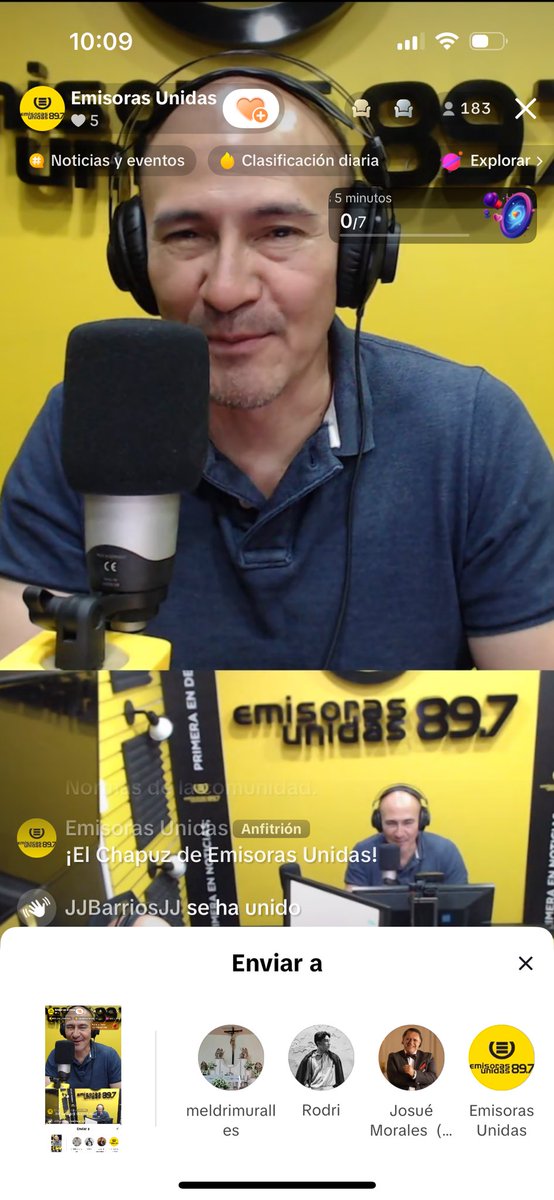 Ya al aire en el <a href="/ElChapuz/">ElChapuz</a> 
10:00 🕙 repetición a las 19:00 🕖 
<a href="/EmisorasUnidas/">Emisoras Unidas</a> <a href="/prosperoventura/">Julio César Serrano</a> <a href="/JJBarriosjj/">JJ Barrios</a>