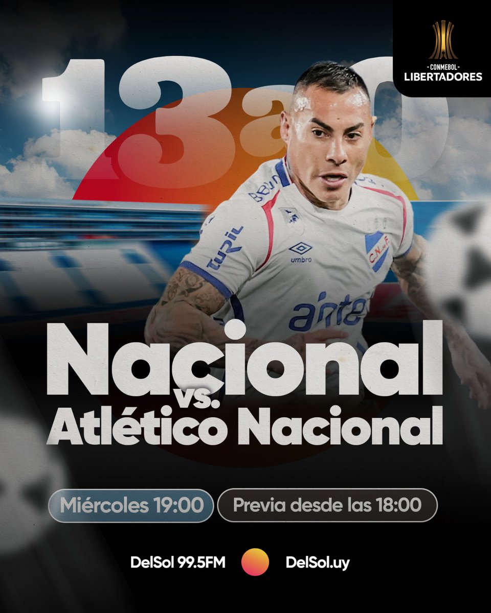 ⚽ La Copa Libertadores se vive en <a href="/treceacero/">⚽️ 13a0</a>
 
📲 delsol.uy/relato
📻 99.5 FM