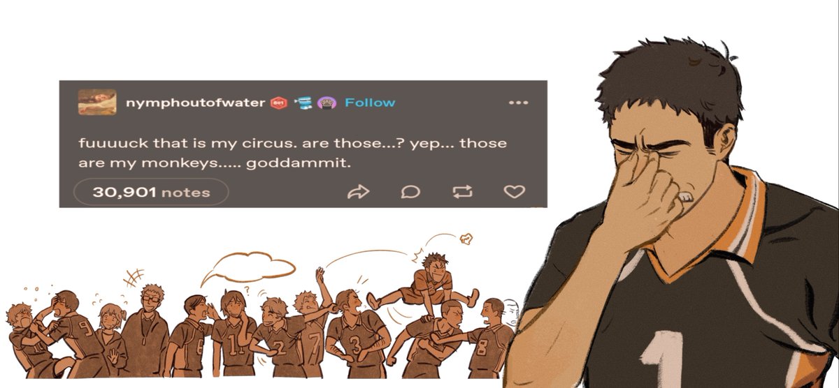 daichi acting like he isnt monkey #1