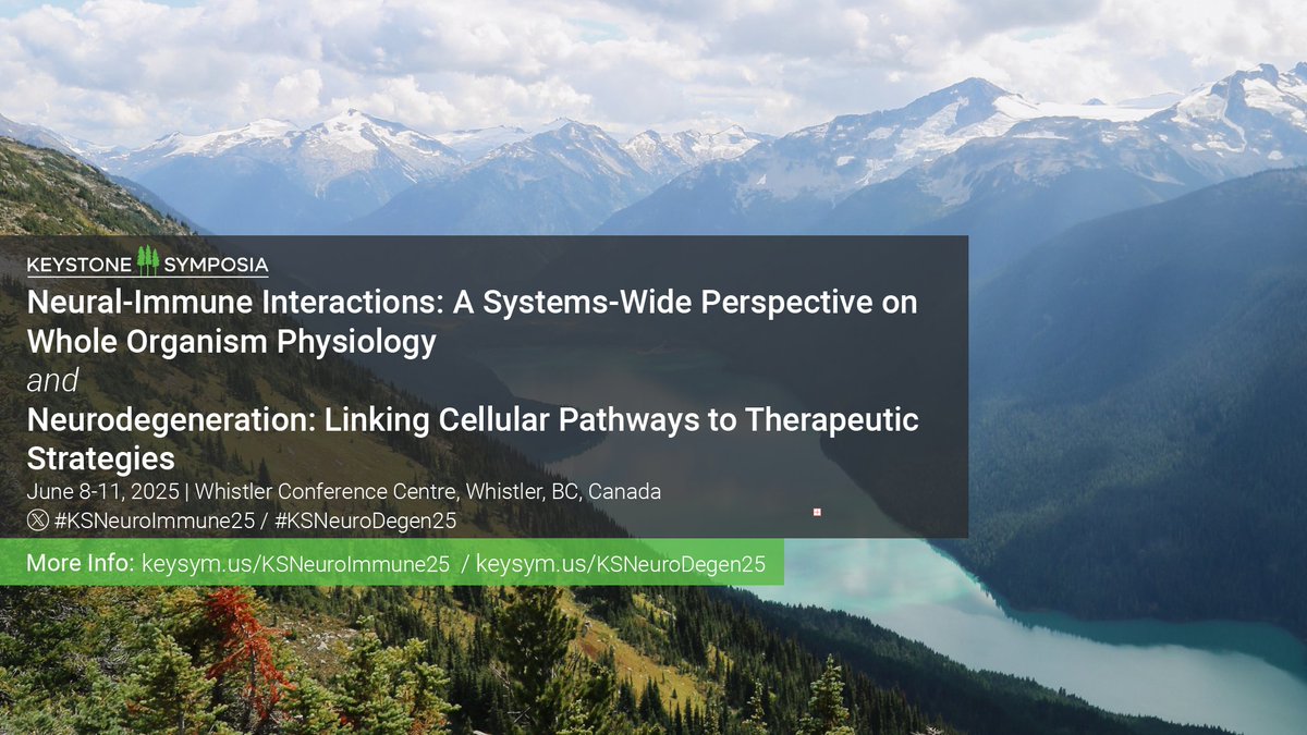 Keystone Symposia (@keystonesymp) on Twitter photo 🧠Join us for the Neural-Immune Interactions / Neurodegeneration Conference — in Whistler or online via livestream!
đź”— Register now:
keysym.us/KSNeuroimmune25
keysym.us/KSNeuroDegen25
#KSNeuroImmune25 #KSNeuroDegen25 <a href="/rolls_asya/">Asya Rolls</a> <a href="/Michael_E_Ward_/">M W</a> <a href="/ErikaHolzbaur/">Erika Holzbaur-Howland</a> 🧠Join us for the Neural-Immune Interactions / Neurodegeneration Conference — in Whistler or online via livestream!
đź”— Register now:
keysym.us/KSNeuroimmune25
keysym.us/KSNeuroDegen25
#KSNeuroImmune25 #KSNeuroDegen25 <a href="/rolls_asya/">Asya Rolls</a> <a href="/Michael_E_Ward_/">M W</a> <a href="/ErikaHolzbaur/">Erika Holzbaur-Howland</a>