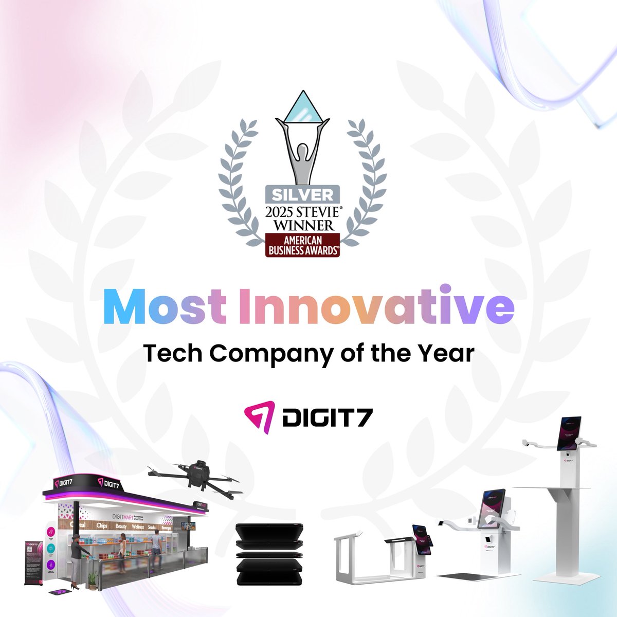 Digit7_LLC's tweet photo. Innovation isn't just what we do, it's who we are!
We’re honored to be named 𝐌𝐨𝐬𝐭 𝐈𝐧𝐧𝐨𝐯𝐚𝐭𝐢𝐯𝐞 𝐓𝐞𝐜𝐡 𝐂𝐨𝐦𝐩𝐚𝐧𝐲 𝐨𝐟 𝐭𝐡𝐞 𝐘𝐞𝐚𝐫 in the 23rd Annual American Business Awards® by The Stevie® Awards!
#digit7 @TheStevieAwards https://t.co/npXAuwQ4Ja