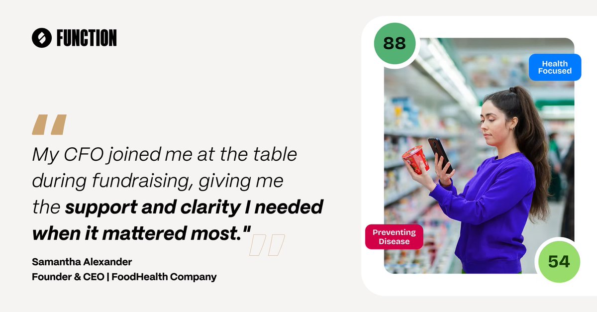onefunctioncom's tweet image. There’s nothing better than hearing a founder say, “You were there when I needed it most.”
That’s exactly what we’re here for. At Function, our CFOs show up with clarity, support, and a whole lot of heart—right when it matters most.
#FunctionFinance #StartupSupport