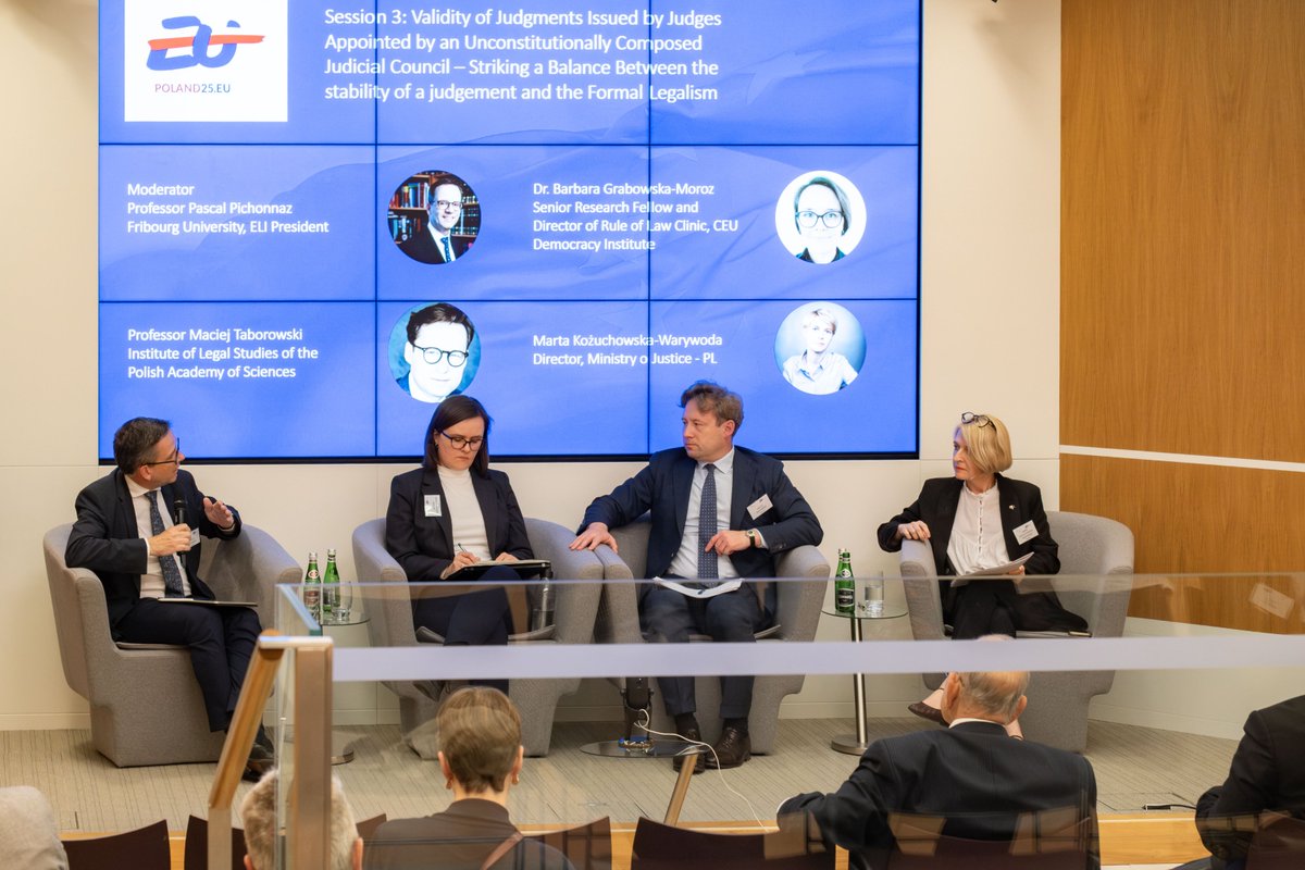 Marta Kożuchowska Warywoda (@warywoda) on Twitter photo On "Validity of Judgements Issued by Judges Appointed by an Unconstitutionally Composed Judicial Council" during "The Polish Crisis of Judicial Appointments Conference" in Brussels.
@POLAND25EU <a href="/MS_GOV_PL/">Min. Sprawiedliwości</a> On "Validity of Judgements Issued by Judges Appointed by an Unconstitutionally Composed Judicial Council" during "The Polish Crisis of Judicial Appointments Conference" in Brussels.
@POLAND25EU <a href="/MS_GOV_PL/">Min. Sprawiedliwości</a>