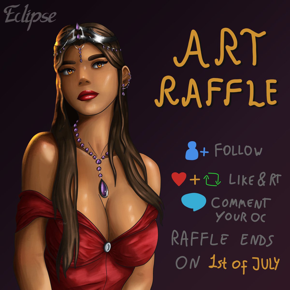 Eclipse4rt's tweet image. Thank you for over 100 followers, I really appreciate all the love and support all of you have been showing to me and my art!

Let&apos;s do an art raffle, one lucky winner will get a free drawing of their oc!

#artmoots #moots #commissionsopen