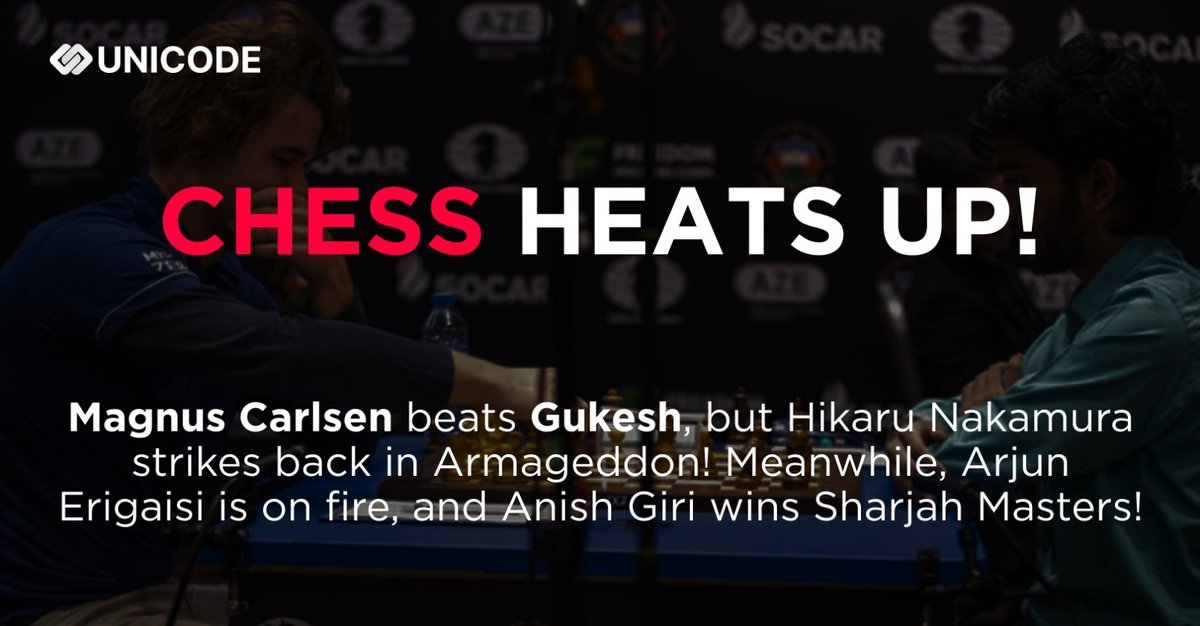 UnicodeChess's tweet image. ⚔ Who&apos;s your favorite GM right now?

#ChessNews #MagnusCarlsen #HikaruNakamura #ArjunErigaisi #AnishGiri #NorwayChess #ChessUpdates #Grandmasters #DailyChess