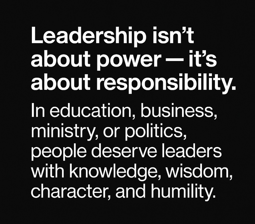 Lesdership is responsibility.