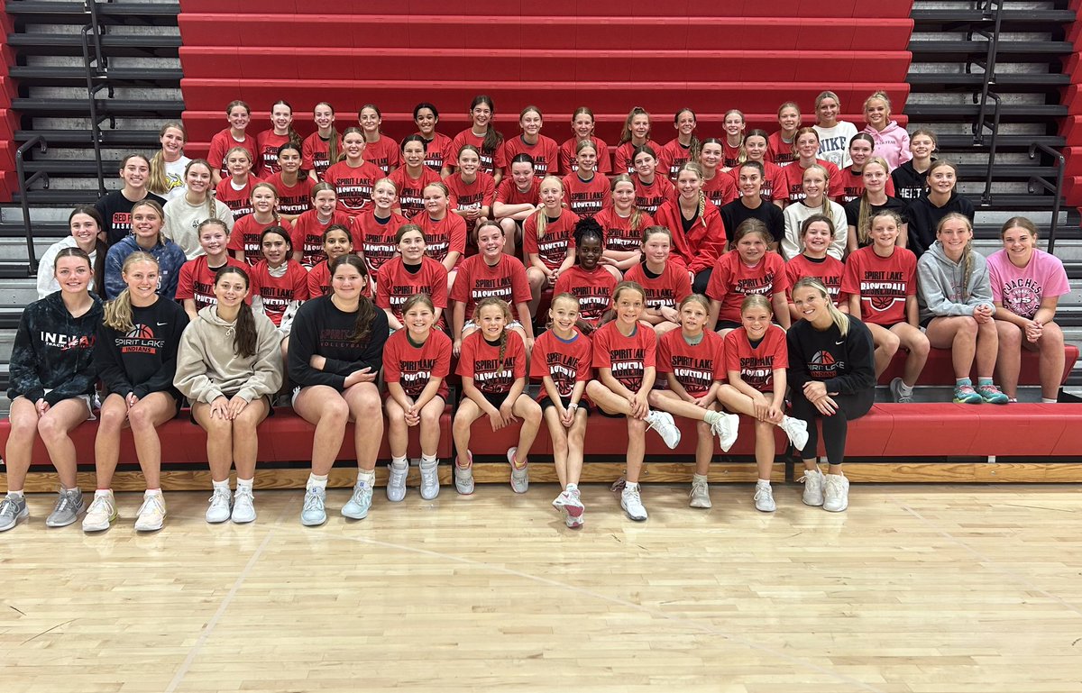 Great 1st day of youth camp. Close to 50 girls working to get better and having fun.
<a href="/SpiritLakeIA/">Spirit Lake Schools</a> <a href="/IGHSAU/">IGHSAU</a> <a href="/cjeilers/">CJ Eilers</a>