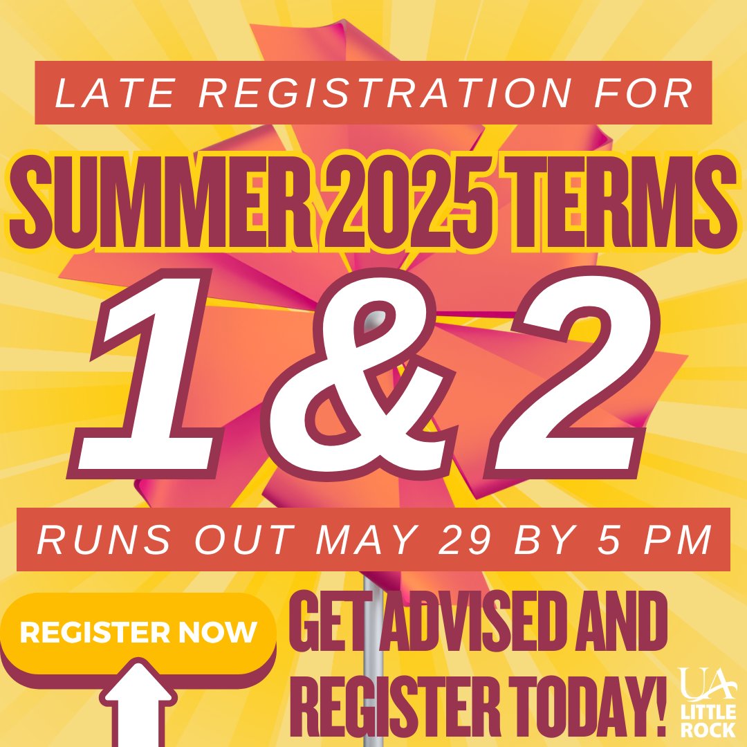 Hurry and register for those courses before late registration runs out! Summer 2025 Terms 1 &amp; 2 classes began yesterday!