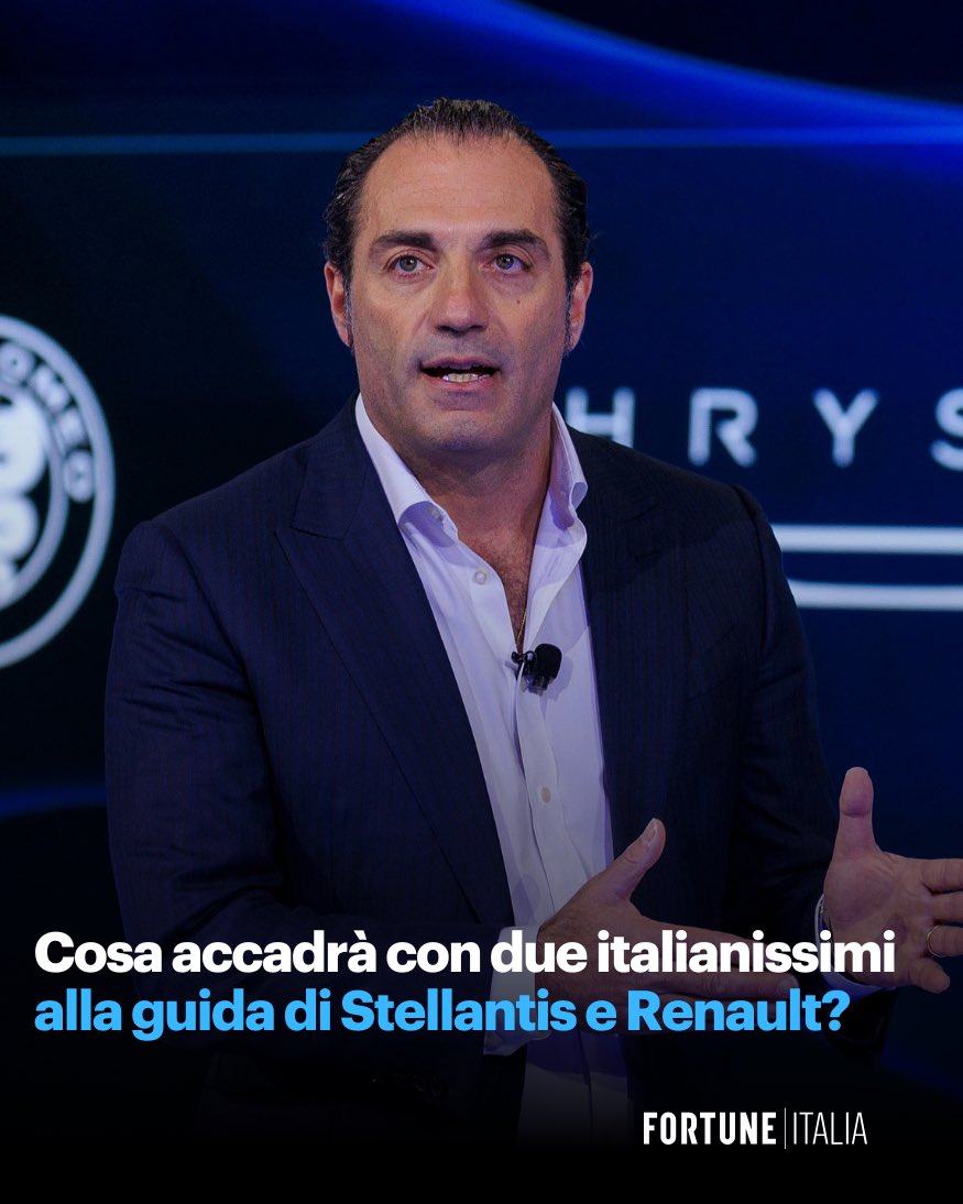 Due italiani guidano Stellantis e Renault dovendo affrontare le sfide di un settore in crisi: concorrenza cinese, transizione green, costi di produzione e calo delle vendite.

Scopri l’editoriale del direttore <a href="/AnnalisaChirico/">Annalisa Chirico</a> 👇

fortuneita.com/2025/05/28/cos…