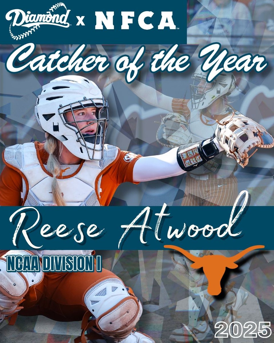 National Fastpitch Coaches Association (@nfcaorg) on Twitter photo π¨ AWARDS ALERT: Congratulations to the 2025 <a href="/DiamondSportsCo/">Diamond Sports</a> / NFCA NCAA DI Catcher of the Year, <a href="/TexasSoftball/">Texas Softball</a>'s Reese Atwood! π₯
πbit.ly/4jrIDUl π¨ AWARDS ALERT: Congratulations to the 2025 <a href="/DiamondSportsCo/">Diamond Sports</a> / NFCA NCAA DI Catcher of the Year, <a href="/TexasSoftball/">Texas Softball</a>'s Reese Atwood! π₯
πbit.ly/4jrIDUl