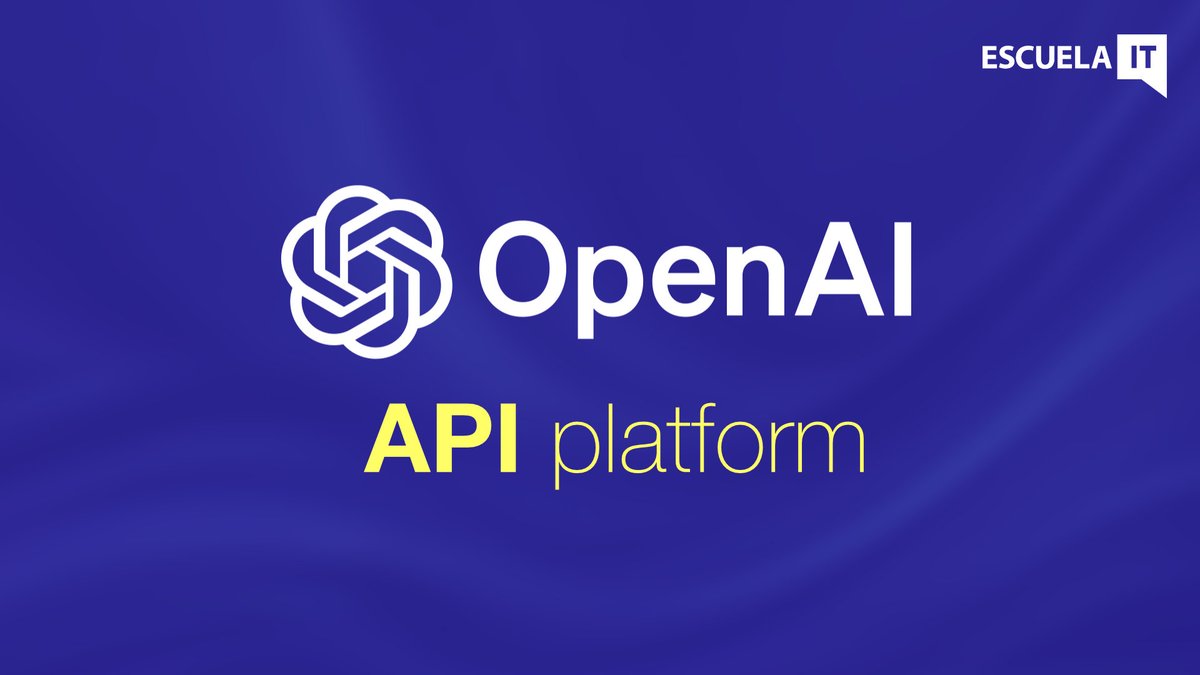 Voy a empezar una clase GRATIS sobre primeros pasos con el API de ChatGPT, nos vemos en escuela.it/cursos/curso-a…