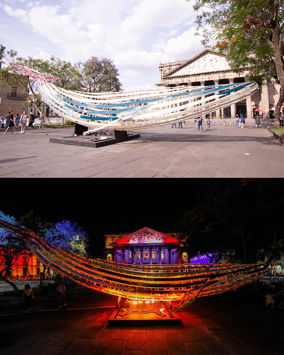 De día, impone con su presencia.
De noche, hipnotiza con su luz.

La exposición Echoes transforma la explanada del Degollado en un espacio de contemplación y conciencia sobre la vida marina. 🐋

💬 Comenta cuál es tu momento favorito: ¿de día o de noche?