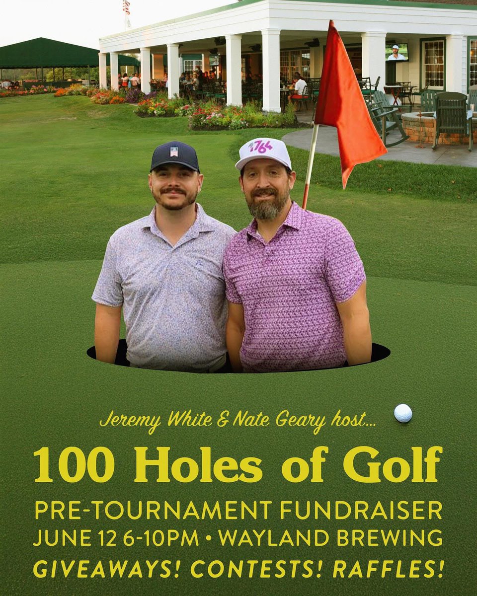 Nate Geary (@nategearysports) on Twitter photo The golf raffle of all golf raffles!! Thursday June 12th, meet <a href="/JeremyWGR/">Jeremy White 🚂</a> and I at Wayland to help us raise money for 100 Holes. If you’re a golfer, you won’t want to miss your opportunity to win a round at some of WNY’s most prestigious private clubs and resorts.
See you in The golf raffle of all golf raffles!! Thursday June 12th, meet <a href="/JeremyWGR/">Jeremy White 🚂</a> and I at Wayland to help us raise money for 100 Holes. If you’re a golfer, you won’t want to miss your opportunity to win a round at some of WNY’s most prestigious private clubs and resorts.
See you in