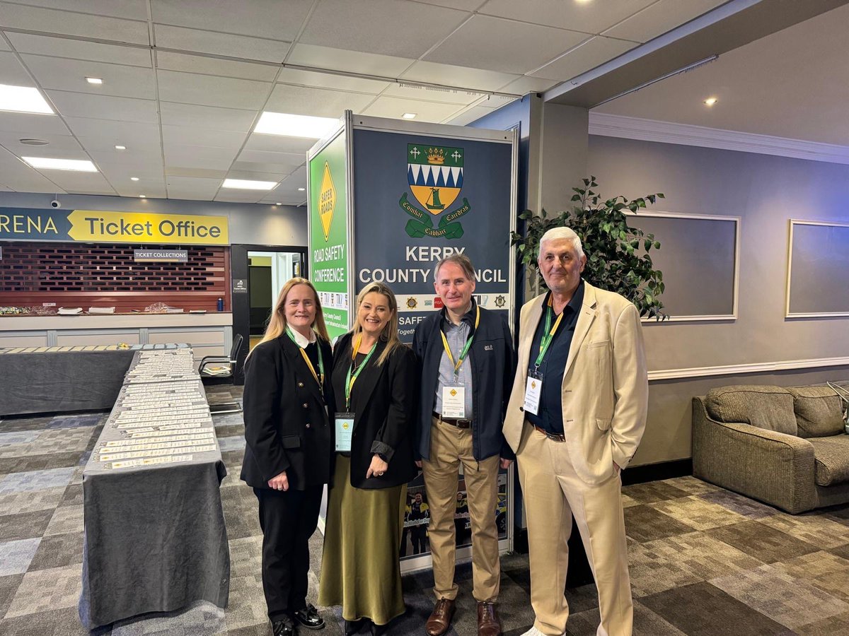 Nice to catch up with Wendy, Driving Change New Zealand and Leo IRVA , Ireland.

Thank You to Kerry County Council Council for hosting safer roads event.

#learner #driver #support #programme.