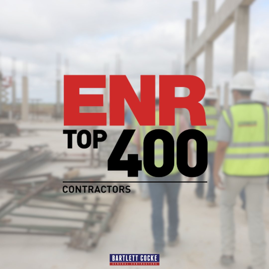 BartlettCockeGC's tweet photo. 🎉We’re honored to be named once again as one of @enr.news Top 400 Contractors.
This recognition reflects the incredible dedication of our people and the trust of our clients and partners. #makeithappen
#ENRTop400 #Gratitude #TeamBCGC #buildingbetterlives https://t.co/dnXF2P9i2P