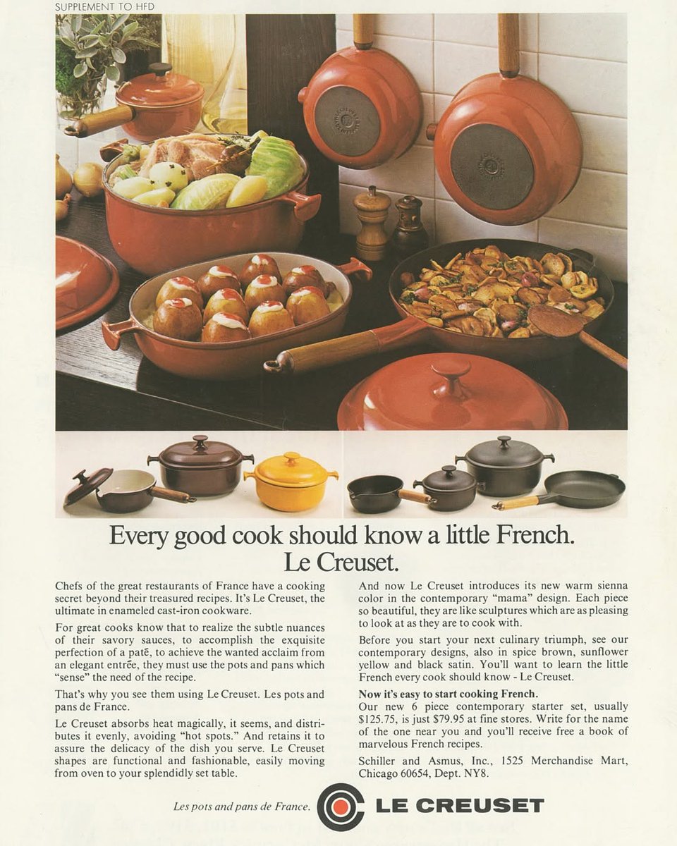 Pages from the past. Forever the 'it' item, Le Creuset's legacy has endured for 100 years. 📜🌟