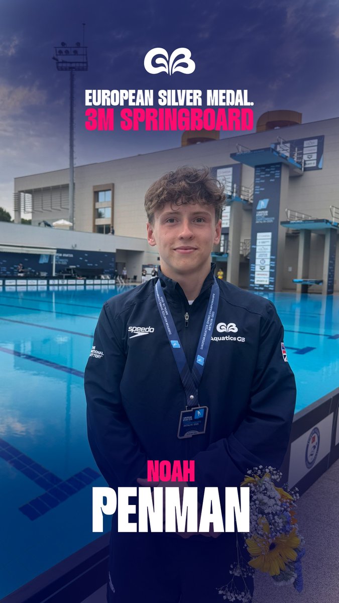 A super end to the <a href="/EuroAquatics/">European Aquatics</a> Diving Championships 🥈🎉

Noah Penman dives to silver in the Men's 3m Springboard competition ➡️ bit.ly/EurovisionSport