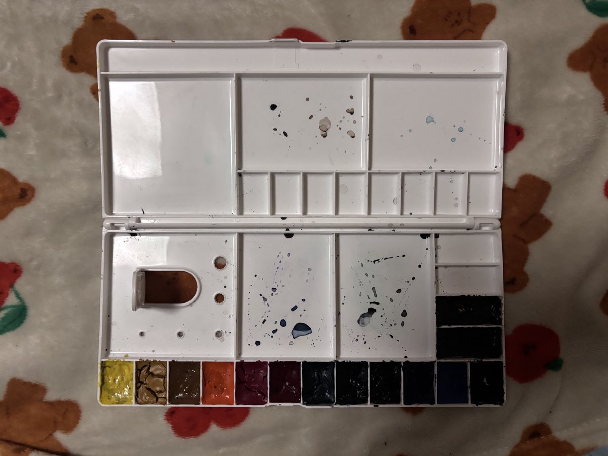 meiloydies's tweet photo. สีน้ำWinsor &amp; newton + จานสี ได้ทั้งหมด2อย่างรวมสีน้ำในจานสี ทั้งหมด 145-. รวมส่ง https://t.co/vmXbXyVX7W
