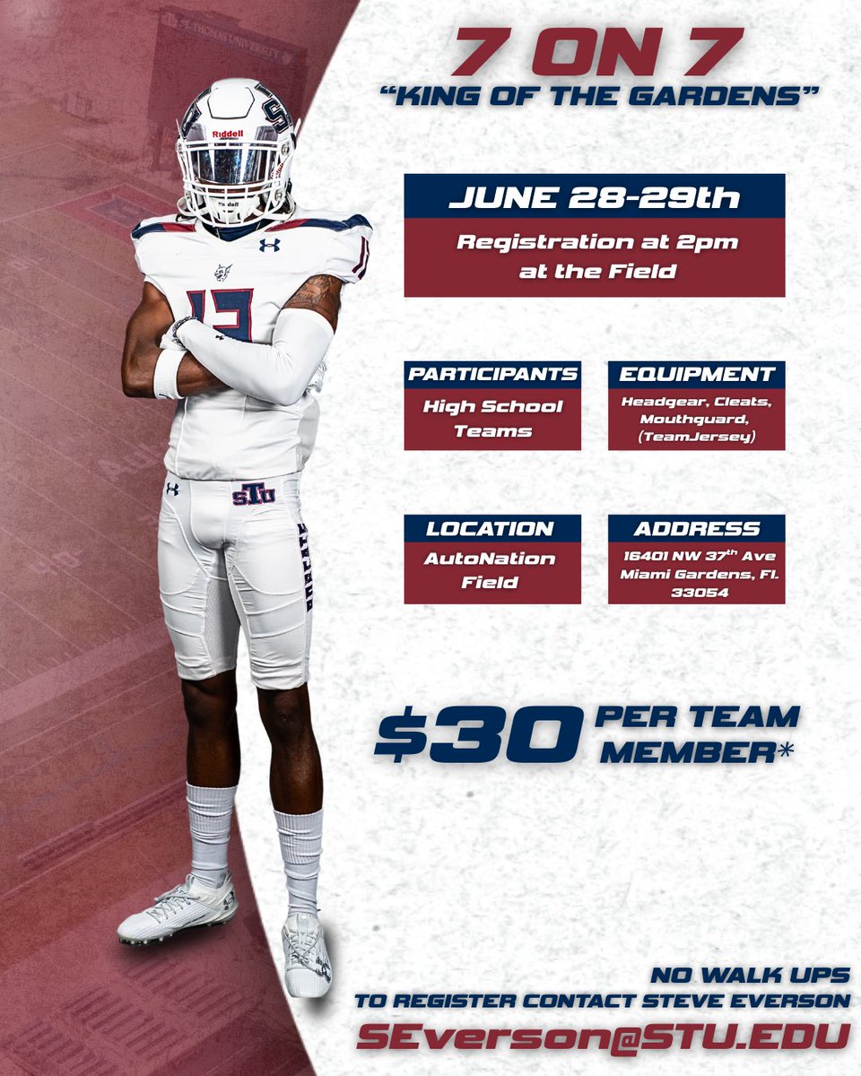STU_Football's tweet image. Don’t miss out on our upcoming camps‼️
Spots are filling up fast!
Learn from the Bobcats😼
#STUFootball // #RaiseTheStandard