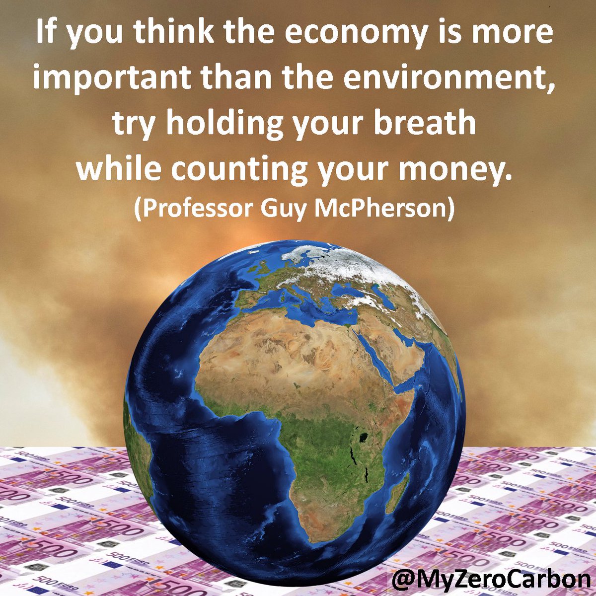 .
If you think the economy is more important than the environment, try holding your breath while counting your money. 

We need to take urgent #ClimateAction to avoid the worst of #ClimateChange!