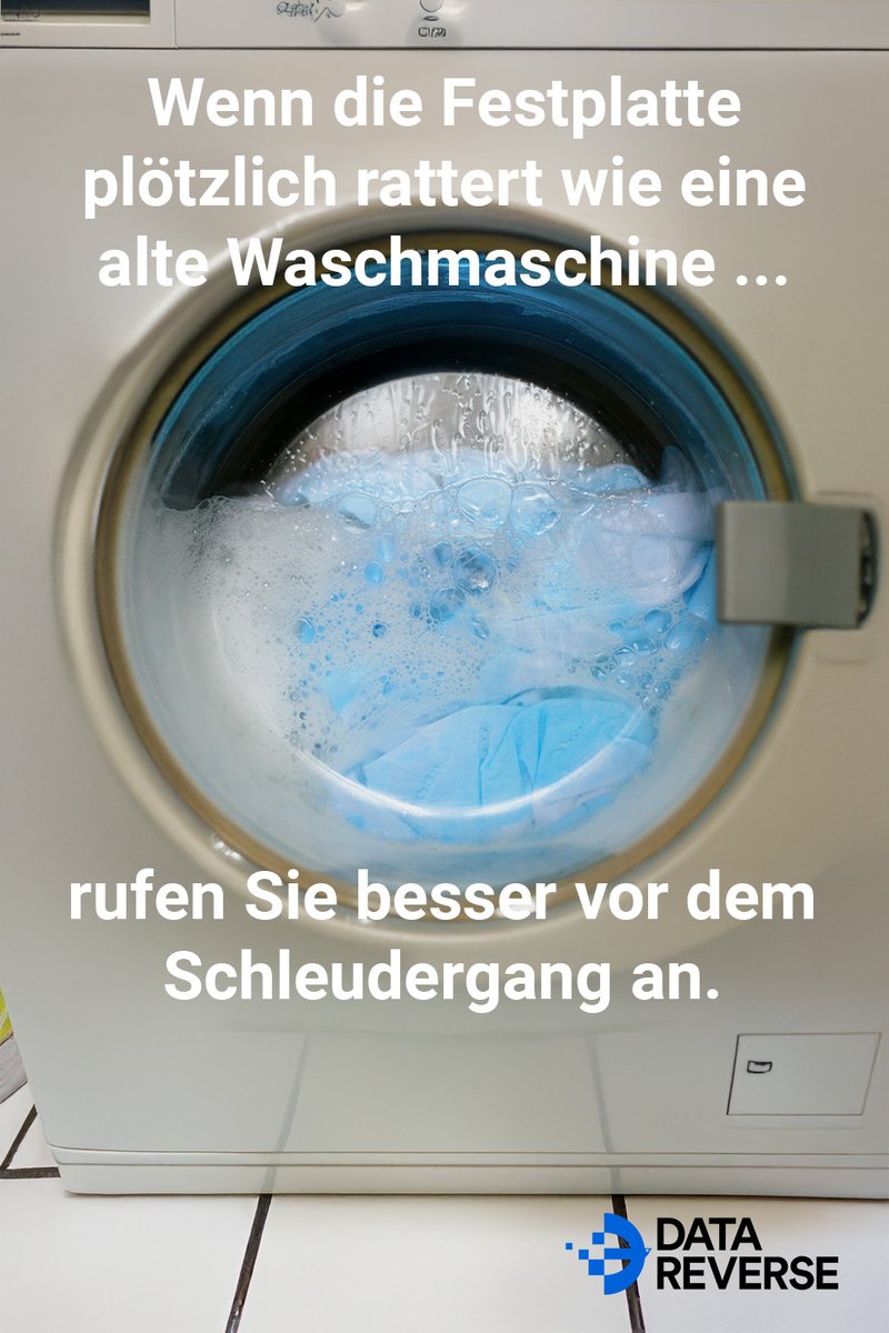 datareverse_de's tweet photo. Wenn die Festplatte klingt wie eine Waschmaschine... klingt lustig, ist aber bitterernst. Dann heißt’s: Festplatte ins Labor schicken! 🌐 https://t.co/IFfFTNmtXF
#Datenrettung #Festplattencrash #KMUhilfe #ITNotfall #Reinraum #BackupFail #DATAREVERSE #Festplatteklackert https://t.co/q0XnL8v7TT