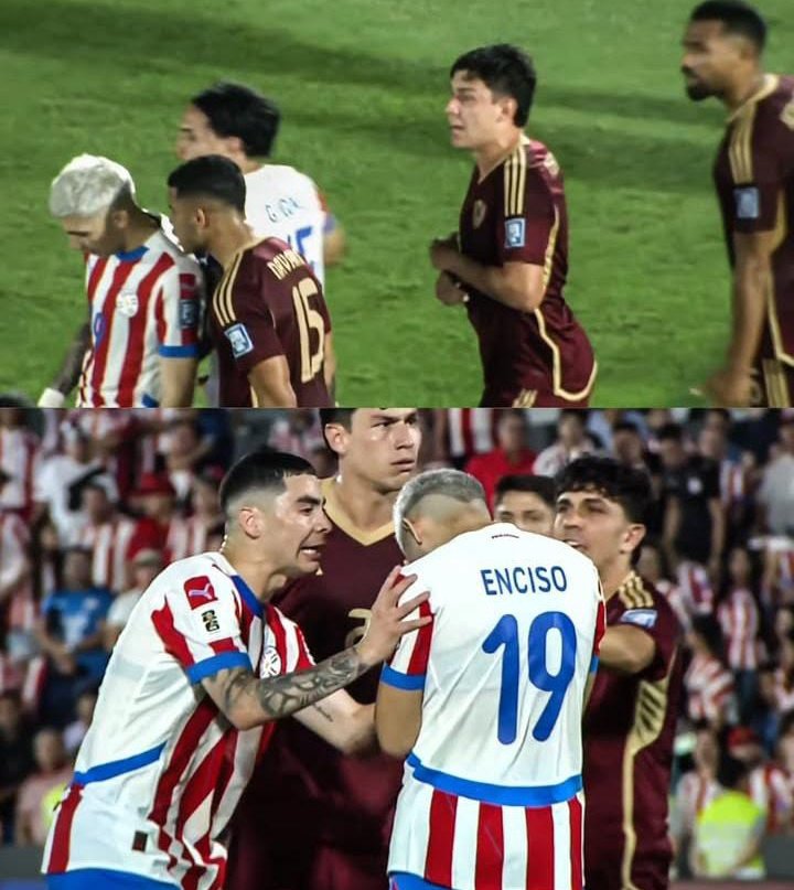 Spfcsinceridade's tweet photo. FUTEBOL DA E COBRA!

Ano passado, Enciso errou um pênalti contra a Venezuela.

Navarro foi direto para cima gritando coisas pesadas na cara do jogador paraguaio, que saiu chorando.

Agora Navarro acusa Bobadilla de algo parecido

Bobadilla e Navarro jogaram aquela partida 

💀💀