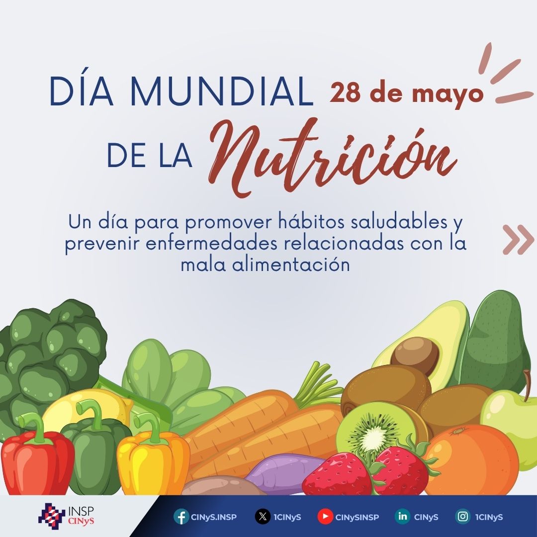 1CINyS's tweet photo. Día Mundial de la Nutrición | 28 de mayo 🥦🥗
Hoy celebramos el poder de la alimentación saludable como pilar fundamental para una vida plena. 💪✨

✅ Prioriza alimentos naturales y mínimamente procesados.
✅ Aumenta el consumo de frutas, verduras, legumbres y cereales integrales.
✅ Disminuye el azúcar, la sal y las grasas saturadas.
✅ Respeta los tiempos de comida y disfrutar de la alimentación en compañía.
✅ Fomenta la sostenibilidad con decisiones más conscientes.

#DíaMundialDeLaNutrición #NutriciónSaludable #GuíasAlimentarias