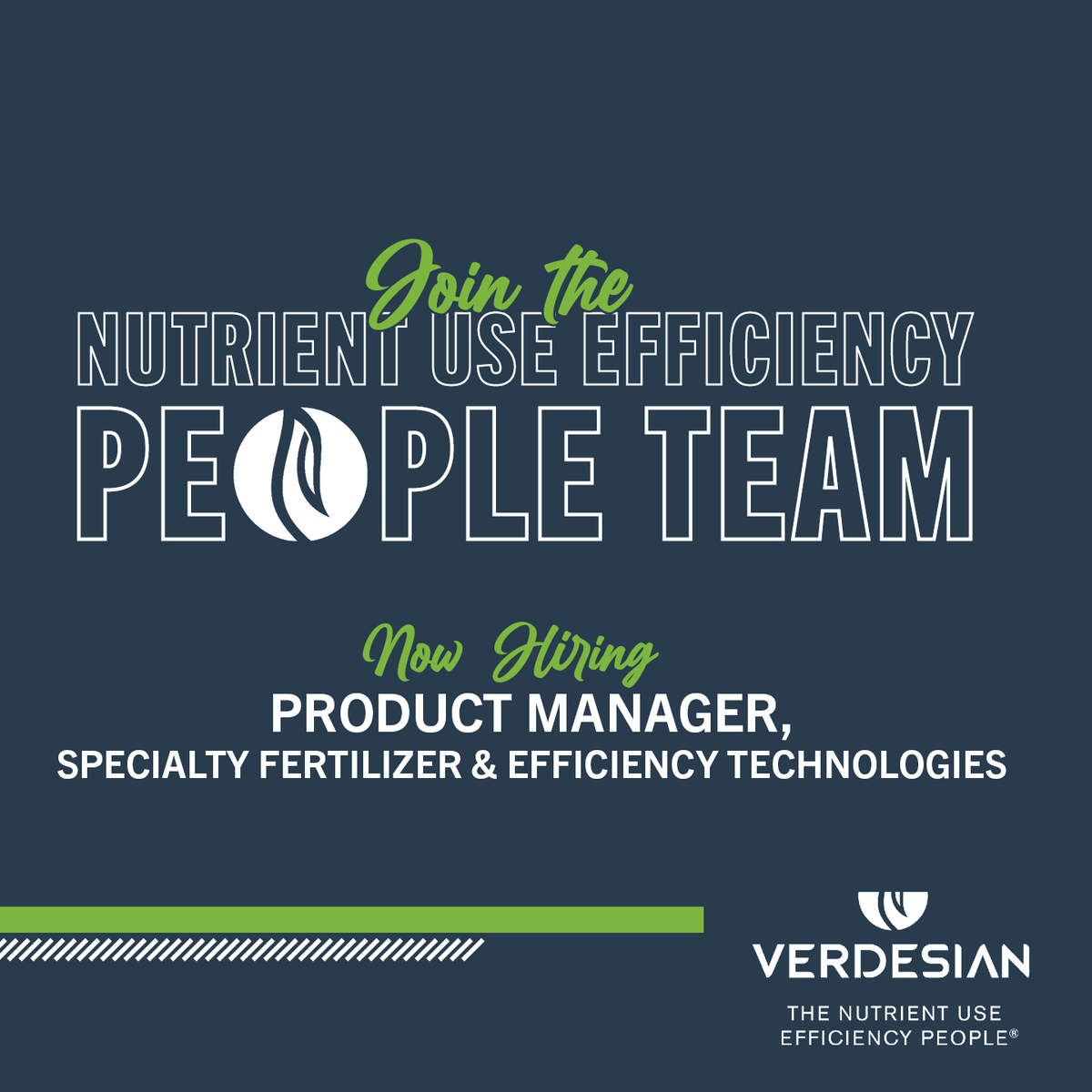 We're hiring! Verdesian Life Sciences is looking for a bold, strategic Product Manager to lead our Specialty Fertilizer &amp; Efficiency Technologies portfolio. Bring your vision to life in a fast-paced, ag-focused role. 

Apply now:  ow.ly/eX5v50W0gOK 

#AgJobs #NowHiring