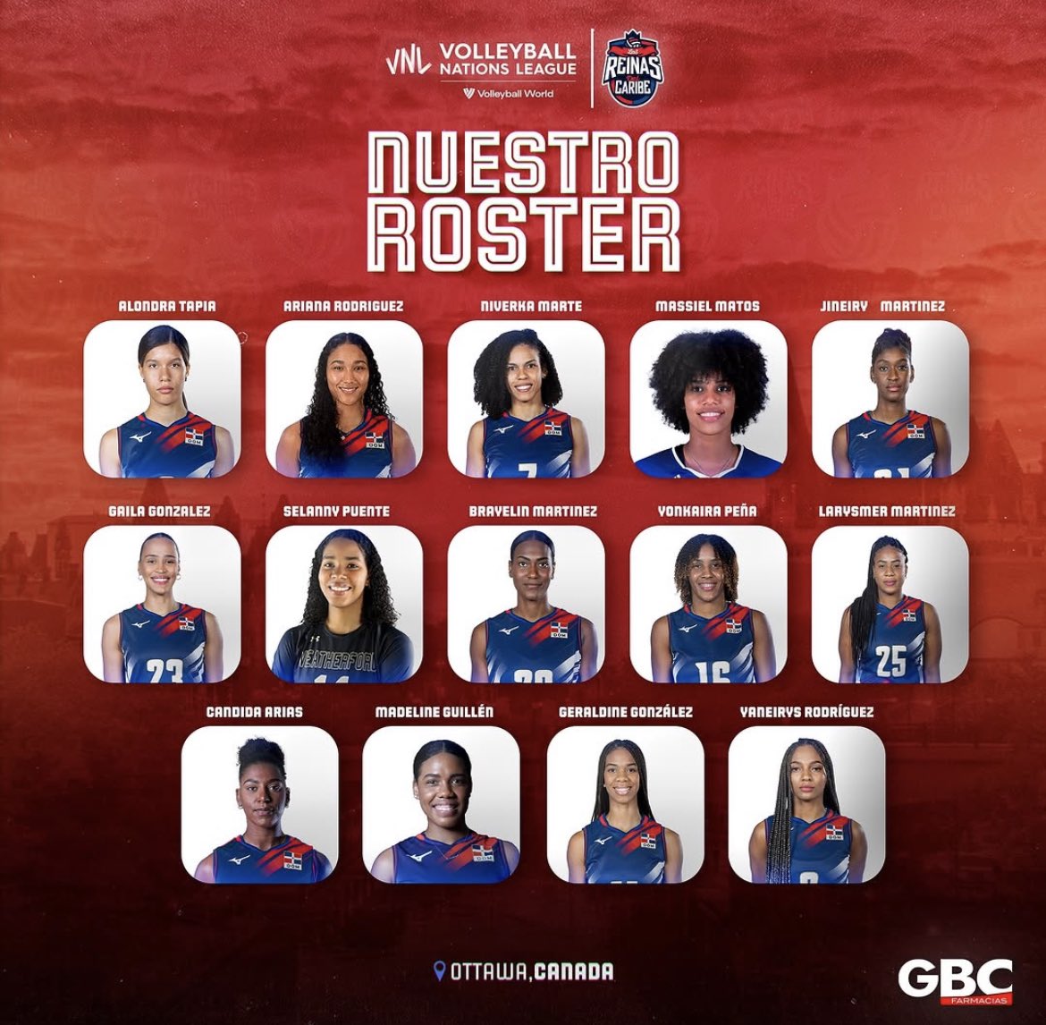 Nuestras Reinas del Caribe para la primera semana de la Liga de Naciones. 

#YoshiVolleyNews