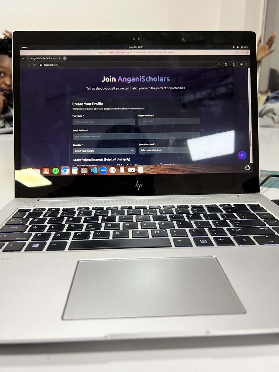 pucemamba's tweet photo. Time to pitch 🚀 A sneak peek of our app -Angani Scholars running locally,still have some polishing to do.
@codedbyanns 

#BuildWithAt
#WeLoveNerds
@Africastalking
@ATCommunityNBO
@ATWomenInTech https://t.co/a74AgRIIk1