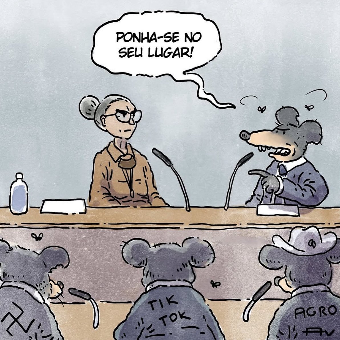 É duro ser justa no esgoto. Muita força Ministra <a href="/MarinaSilva/">Marina Silva</a> 

Arte: @ademar__vieira