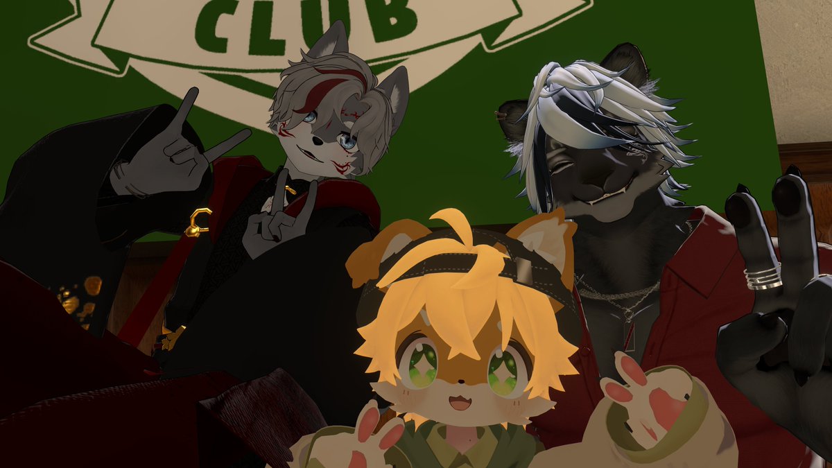 hetareLION3's tweet photo. kemocafeその2
barのオーナーさんの影虎さんともお会いすることができました!
イケメンアバター二人組で写真撮影会みたいなことになって面白かったー!
絵をリポストしていただいていたので、お礼とご挨拶できてよかったです!
#kemocafe https://t.co/mlmarCA5O9