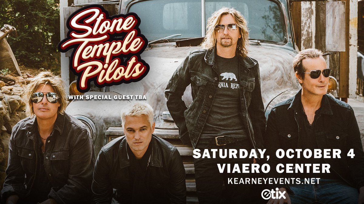 Stone Temple Pilots will be at the Viaero Center on Saturday, October 4th!

Tickets will go on sale at 10:00 AM Friday, May 30th.