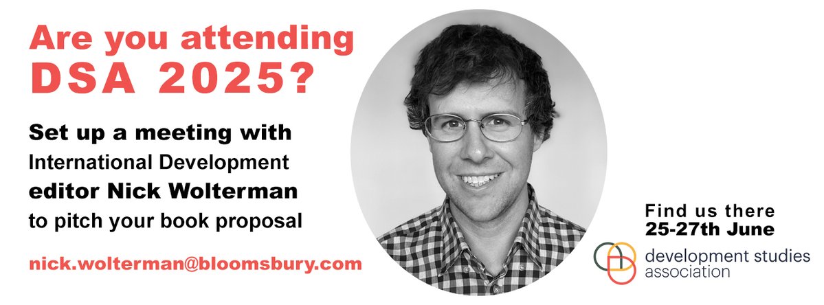 Bloomsbury Politics & Area Studies (@bloomsburypol) on Twitter photo Weāre so excited for the upcoming <a href="/devcomms/">Development Studies Association</a> conference! š
Attending? Book a meeting with our editor Nick Wolterman to discuss your #InternationalDevelopment book idea on the <a href="/BloomsburyAcad/">Bloomsbury Academic</a> stand.
#DSA2025 Weāre so excited for the upcoming <a href="/devcomms/">Development Studies Association</a> conference! š
Attending? Book a meeting with our editor Nick Wolterman to discuss your #InternationalDevelopment book idea on the <a href="/BloomsburyAcad/">Bloomsbury Academic</a> stand.
#DSA2025