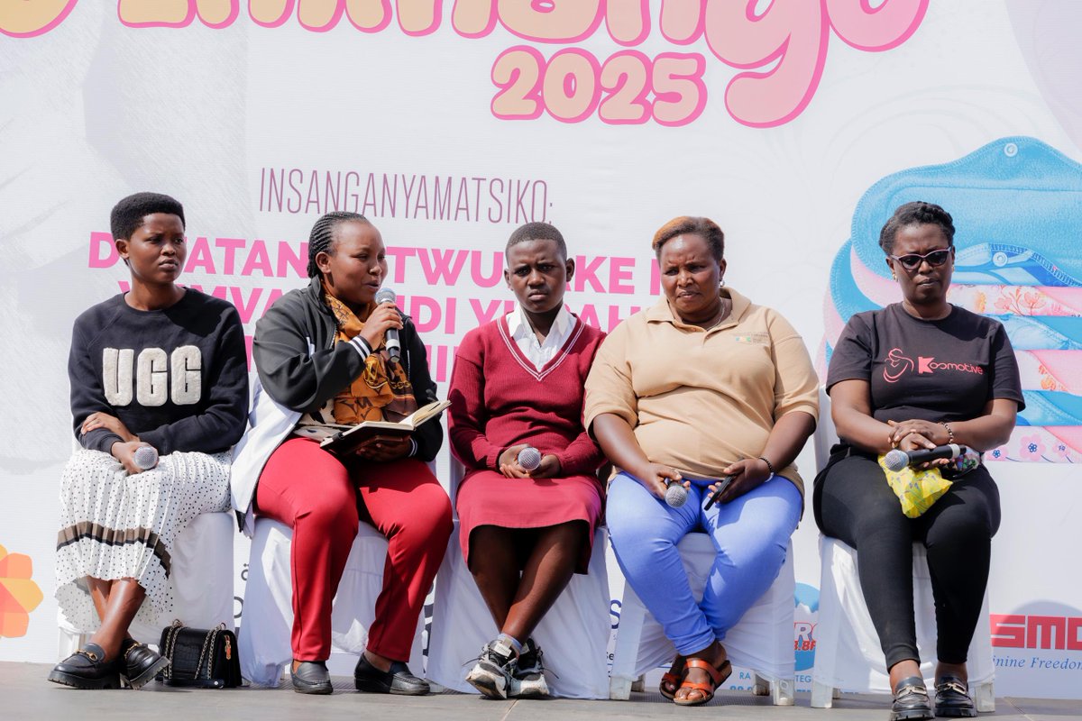 “Igihe cy’imihango si indwara, ni igice gisanzwe cy’ubuzima bwa buri munsi. Iyo umuntu yumva atameze neza, aba akwiye kwegera abashinzwe kumufasha.” Madamu Mukayoboka Vestine, Umuyobozi w'Ishami ry'Ubuzima mu Karere ka Musanze. #PeriodFriendlyWorld #EndPeriodStigma #MHDay2025