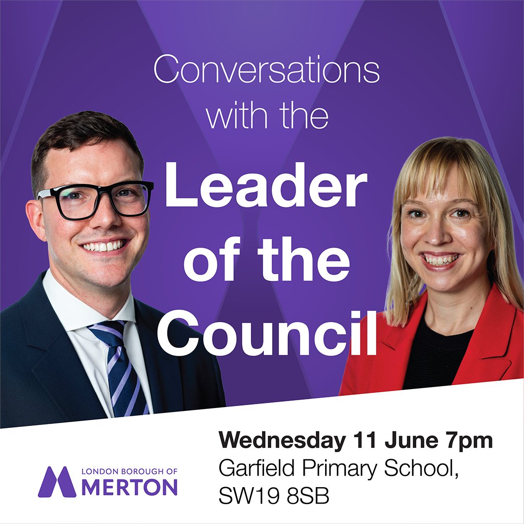 Got a question for our Leader?

Join Cllr Ross Garrod and Deputy Leader Cllr Eleanor Stringer for Conversations with the Leader

📅 11 June, 7pm
📍Garfield Primary or online
🔗 Register: orlo.uk/jLYyh

You can use the same link to submit questions before 1pm on 4 June