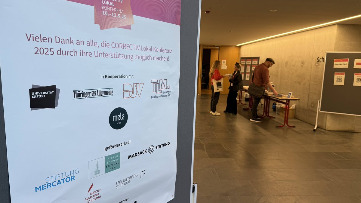 7 Forderungen für zukunftsfesten #Lokaljournalismus – entwickelt auf der CORRECTIV.Lokal Konferenz 2025 in Erfurt. Die TLM war als Partner dabei &amp; setzt sich für starke, lokale Medienakteure ein. Jetzt lesen: correctiv.org/in-eigener-sac…