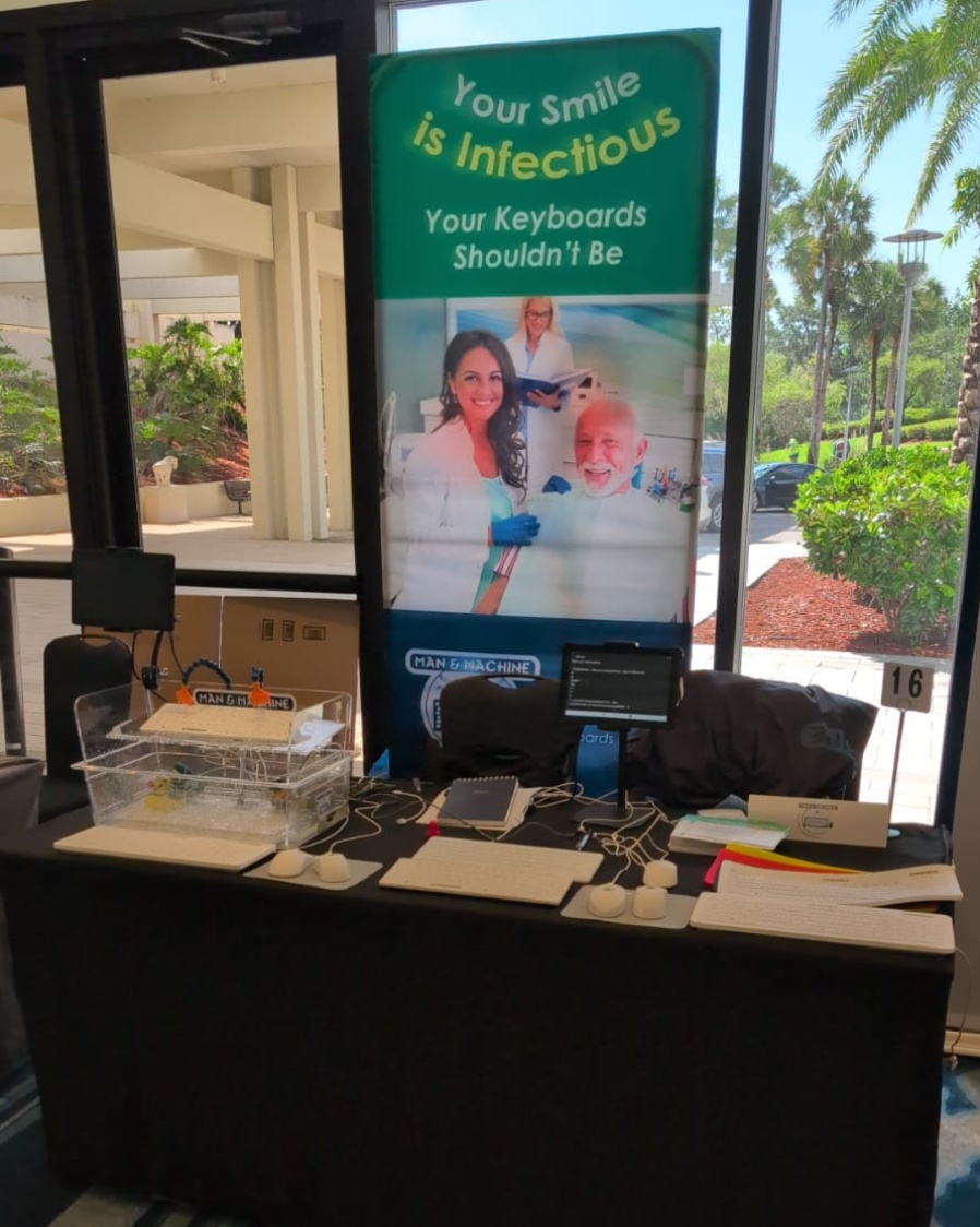 ManAndMachineCo's tweet image. We're all set at the ADS Conference 2025 in sunny Orlando! ☀️🧠
Visit the Man &amp;amp; Machine booth at the Hyatt Regency Grand Cypress Resort to explore our waterproof, washable keyboards &amp;amp; mice. 
#manandmachine #washablekeyboards #keyboardbarriers #dentalkeyboards